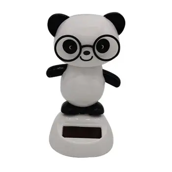 Szép Szemüveg Panda Napenergia Lengő Baba Autó Belső Dísz, Dekoráció Ajándék