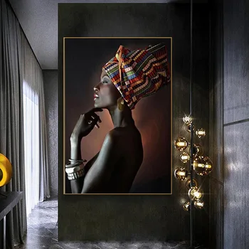 Afrikai Fekete Nő Graffiti Művészet, Poszterek, Nyomatok, Absztrakt Afrikai Lány Vászon Festmények Wall Art Képeket, Fali Dekor Festés