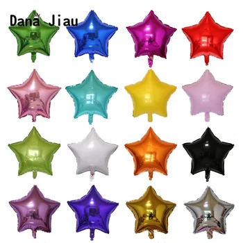 18 hüvelyk színes szülinapi parti, esküvő dekoráció léggömb ünnep Pentagram csillag auto-pecsét fólia baloon szállító