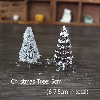 Hamis Mesterséges karácsonyfa Hó Kézműves Micro Tündér Kert Figura Miniatűr Terráriumot Dekoráció Dísz DIY Tartozékok