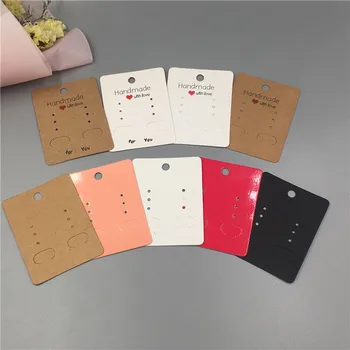 30db 6.5*5cm színes Papír Fülbevaló Kártyák Tökéletes Népszerű Stílus Ékszerek Kijelző Tartozékok Fül Csomagolás Mutatják, hogy a Kártya