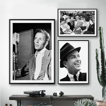 Rat Pack Fotózás Poszter Art Print Frank Sinatra, Dean Martin, Sammy Davis Jr Rat Pack Vászon Festmény Wall Art Kép Dekoráció