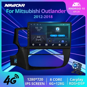 2DIN Android 10 autórádió Mitsubishi Outlander 3 GF0W GG0W 2012-2018 Autó Multimédia Lejátszó GPS Navigációs 2DIN DVD IGO