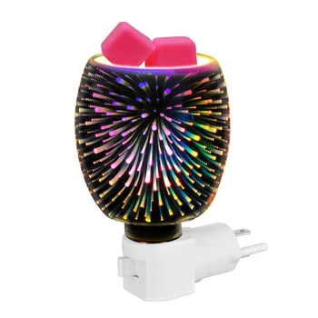 Új Illat Elektromos Viasz Olvad Füstölő 3D-s Touch Elektromos Lámpa Éjszakai Lámpa Art Aromaterápiás Diffúzor Viasz Melegebb