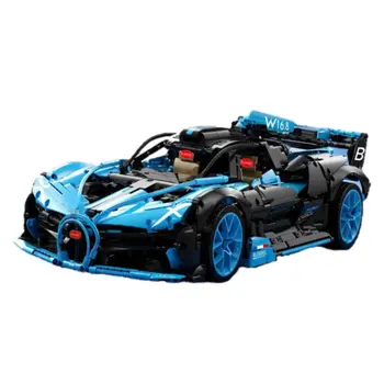 Szuper Autó Bolide The1:8 Méretarányú Kék Szuper Gyors Racing 10211B Modell építőkövei Tégla Műszaki Meghatározott Dühös Játékok