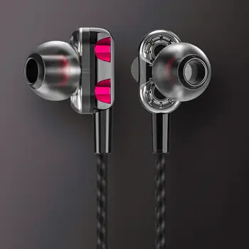 R17 Mozgó Tekercses Vas Univerzális 3,5 mm-es Dinamikus Vezetékes Nehéz Basszus HiFi In-ear Fülhallgató Mikrofon A Xiaomi Huawei Samsung Iphone