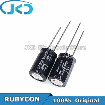 10db RUBYCON 330UF 35V 10*16mm 330UF35V 35V330UF 10x16mm Alumínium Elektrolit Kondenzátor 100% Eredeti