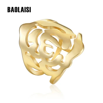 BAOLAISI jegygyűrűt A Nők Aranyos, Divatos Gyűrű Ezüst/Arany-Szín 316L Rozsdamentes Acél Évforduló Divat Ékszerek Fél Gyűrű