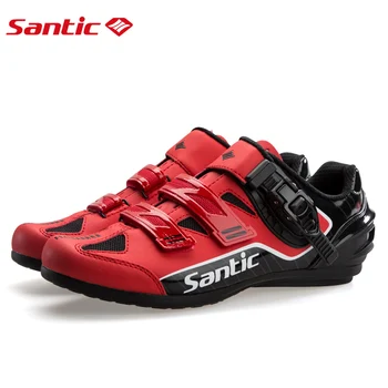 Santic Kerékpáros Sport Cipő Nem-Lock Csúszásmentes Lovaglás Kerékpár MTB Cipő Országúti Kerékpár Szakmai Verseny Atlétikai Verseny Cipők
