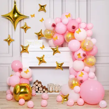 78pcs léggömb, konfetti, alumínium fólia lufi, születésnap esküvő baba zuhany valentin napi dekoráció