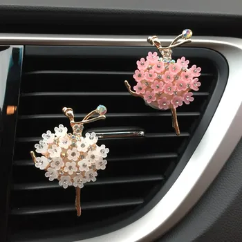 Autó szilárd aromaterápiás légfrissítőt balett lány autó outlet parfüm KLIP divat autó dekoráció belső bling dísz
