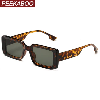 Peekaboo négyzet alakú keret napszemüveg férfi leopárd zöld női napszemüvegek uv400 nők 2022 unisex szemüveg női dropshipping