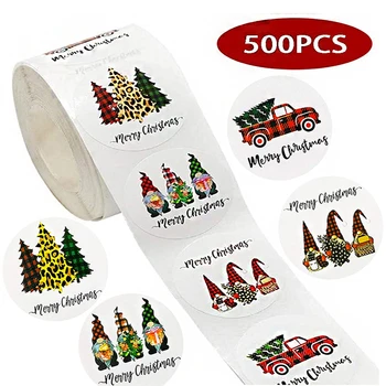 Kerek Boldog Karácsonyt Pecsét a Címkéket Matrica Kézimunka Sütés Bolt Üzlet Díszíteni Scrapbooking a Csomag Írószerek Matrica