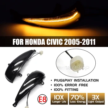 Irányjelző visszapillantó Tükör Lámpa, LED lámpa Fény Az Autó A Honda Civic 8. Ferdehátú MK8 Type-S-Type-R FN FK 1 2 3