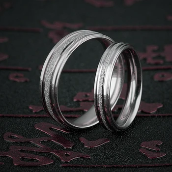 2020 Divat Egyszerű Pár Gyűrű Nő Súrolja a Gyűrű Esküvői Ékszer Valentin-Napi Ajándék, Férfi Ékszerek