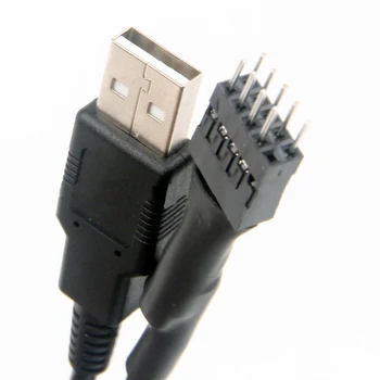 9pin Férfi Külső USB-EGY Férfi PC Alaplap Belső Adatok Hosszabbító Kábel