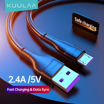 KUULAA USB Kábel-Gyors Töltés Kábel Samsung S7 S8 Xiaomi Mi Redmi Megjegyzés 5 Pro Android Micro-USB Töltő Adat Kábel