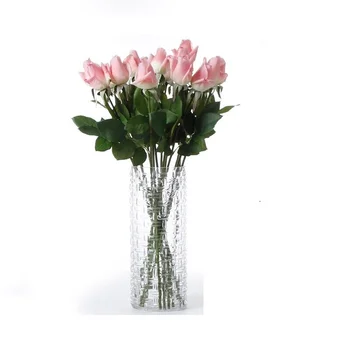 INDIGO - 9pcs - Rózsaszín rózsacsokor Igazi Érintse meg a Rózsa Dekoratív Mesterséges Virág, Esküvői Virág, Bud Ajándék Party Rendezvény Ingyenes Szállítás