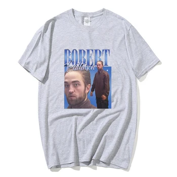 Robert Pattinson 90-es évek Klasszikus Unisex Fekete Tshirt Férfi Póló Retro Grafikus póló, 100% Pamut póló, Férfi, Nő Pólók Felsők