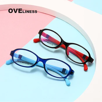 A gyerekek Kerek Szemüveg Rövidlátás Optikai Szemüveg, Szemüveg Keret fiú lány Kapható Szilikon Rugalmas, a Gyermekek Szemüveg szemüveg