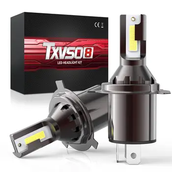 TXVSO8 2022 H4 Led-es Fényszórók hibamentes Izzó 6000K Univerzális Mini 9003/HB2 Hi/Lo Dióda Lámpák 12V Autó Világítás 28000LM Lampe Led