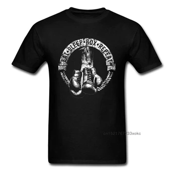 Évjárat T-shirt Enni, Aludni Doboz Ismételje meg a Póló Egyedi Boxer Tshirts a Férfiak a Fekete Ruha 100% Pamut Felsők & Tees Férfias Streetwear