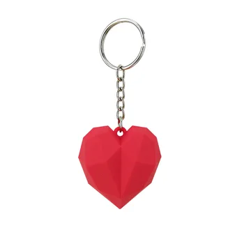 Geometriai Dimenzió Szív Kulcstartó Női Piros a Szerelem Barack Szív Keychains Táska Medál Bizsu Autós kulcstartó Szerelmesek Valentin Napi Ajándék