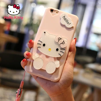 Hello Kitty IPhone 7/8P/X/XR/XS/XSMAX/11/12Pro Aranyos Személyiség Tükör Telefon Puha tok