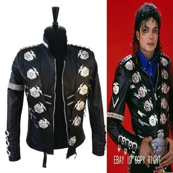 Ritka MJ Michael Jackson Klasszikus ROSSZ Kabát Ezüst Sas Jelvények Punk Matel Pontosan Ugyanazt a Magas kollekcióját Mutatják, Ajándék
