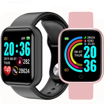 Digitális Y68 Intelligens Karóra Férfi Karóra Smartwatch elektronikus karóra Bluetooth fitness karóra Férfi óra gyerekek hodinky