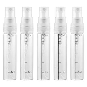10 Db 5 ml-Skála Spray Üveg Üveg Kis Üres Spray Parfüm Folyékony Adagoló, valamint bőrápoló Használata (Fehér)
