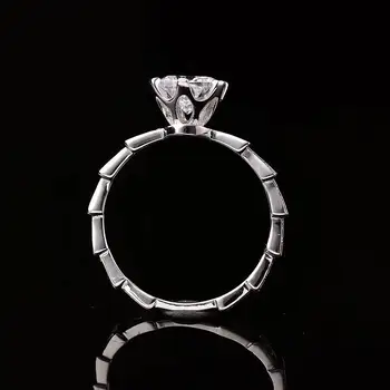 Kígyó Gyűrű Igazi Moissanite, Eljegyzési Gyűrűk, a Nők S925 Sterling Ezüst Gyűrű 1ct,2ct Fehér D Színű, Finom Ékszerek