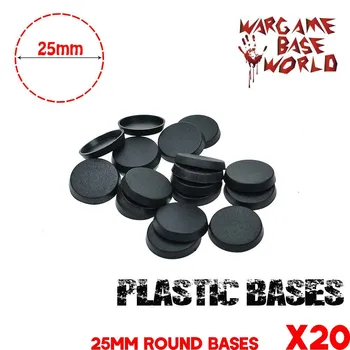 20DB 25mm, Kerek bázisok a Játék Miniatúrák műanyag bázisok