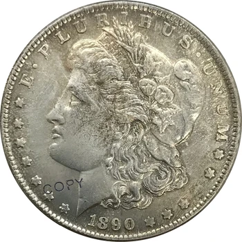 O 1890-Ben Az Egyesült Államok Morgan 1 Egy Dollár Cupronickel Bevonatú Ezüst Érme Másolata
