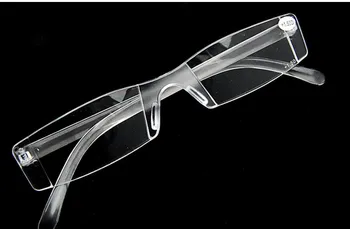 olcsó Unisex Távollátás szemüveg olvasó Szemüveg Világos Keret nélküli Szemüvege átlátszó, tiszta +1.00-+4.00 Dioptria