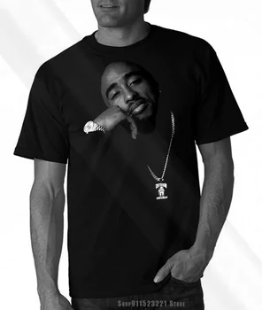 Évjárat 90-es évek Tupac Shakur halálsoron Csempészett Lánc póló Rap póló Hip-Hop 2Pac