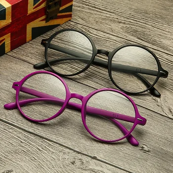 Olvassa el Szemüveg Férfiak Nők Kerek Vintage Olvasó Szemüveg Könnyű Súly divat Presbyopic szemüveg +1 +1.5 +2 +2.5 +3 +3.5
