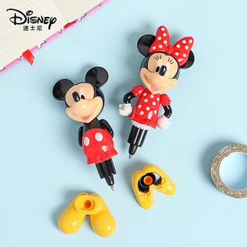 Disney Mickey Minnie Golyó 0.5 Golyóstoll Kreatív Rajzfilm Aranyos 3D Kék Toll Mutat Gyűjtemény Gyerek Tanulási Irodai Eszközök
