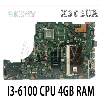 X302UA alaplap I3-6100/6006U 4G RAM Asus X302 X302U X302UA X302UJ eredeti alaplapja X302UA Laptop alaplap alaplap