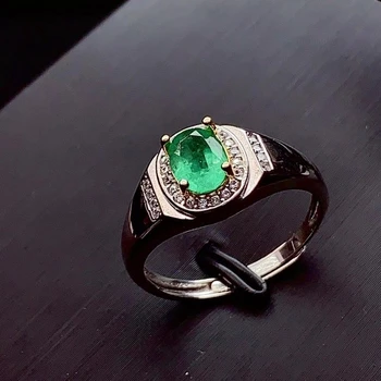CoLife Ékszer Divat Smaragd Gyűrű az Eljegyzési 5*7mm Természetes Smaragd Ezüst Gyűrű 925 Ezüst Smaragd Ékszer Ajándék Felesége