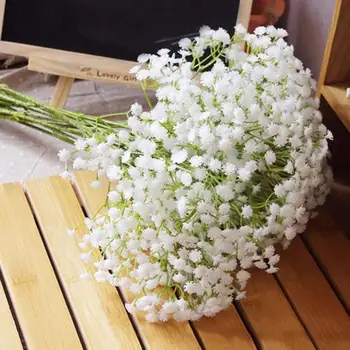 90Heads 52cm Babák Levegőt Mesterséges Virágokat Műanyag Gypsophila DIY Virág Csokrok Megállapodás Esküvői lakberendezési Forró