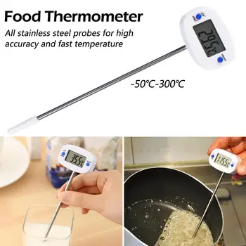 GRILL Hús-Hőmérőt Forgatható Digitális Élelmiszer Hőmérő Csokoládé Sütő Tej, Víz, Olaj, Konyha Főzés Elektronikus Szonda