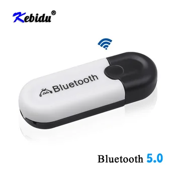 Kebidu 2 az 1-ben Vezeték nélküli Bluetooth-5.0 Vevő Adapter Autó AUX Audio USB Dongle Adapter 3,5 mm-es Jack Fejhallgató Autó Hangszóró Készlet
