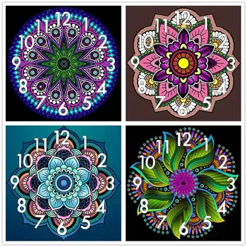 Teljes Négyzet/Kör Gyémánt Festmény Cross Stitch az Óra Mechanizmusa Mozaik 5D Diy Vallási Mandala 3d Hímzés Ajándék