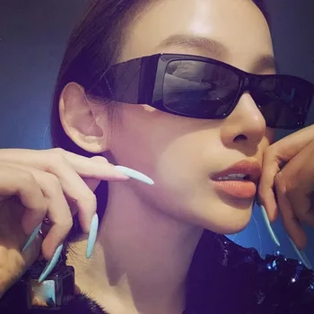 2021 Új Trend Kis Téglalap alakú Női Napszemüveg Retro kígyóbőr Minta Széles Láb Férfi napszemüvegek UV400 Fekete Árnyalatok Tükör