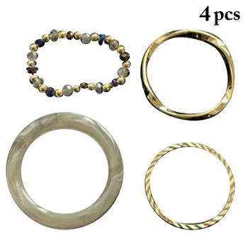 Divat Női Gyűrű Vintage Dekoratív 4db Sovány Csülök Gyűrűk Ujját Gyűrűk Közös Gyűrűk Unisex Ékszer Kiegészítők