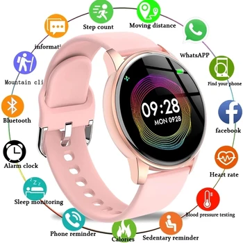 LIGE Divat Intelligens Karóra Férfi Sport Fitness Tracker Android ios pulzusszám, Vérnyomás Monitor Lépésszámláló smartwatch Nők