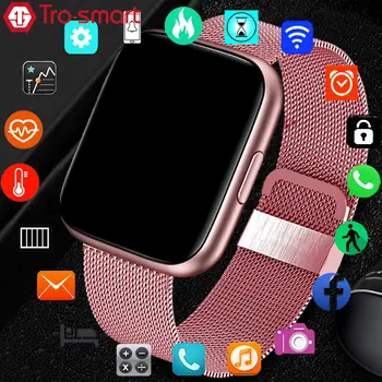 2021 Új Intelligens Karóra Női Férfi Smartwatch Fitness Karkötő pulzusmérő Smart Óra Az Android, iOS, Vízálló Okos Óra