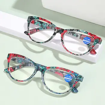 Divat nyomtatás olvasó szemüveg anti-kék fény olvasó szemüveg női távollátás szemüveg vision care +1.0~+4.0