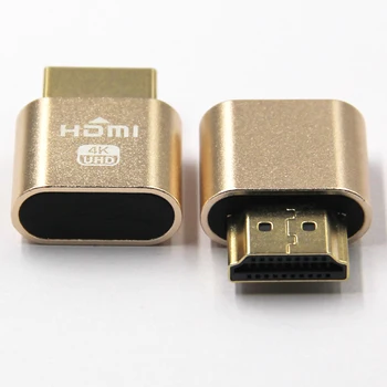 HDMI-Kompatibilis Virtuális Kijelző Adapter VGA Adapter 4K DDC EDID Dummy fej nélküli Szellem Kijelző Emulátor Videó Kártya Zárolása Lemez